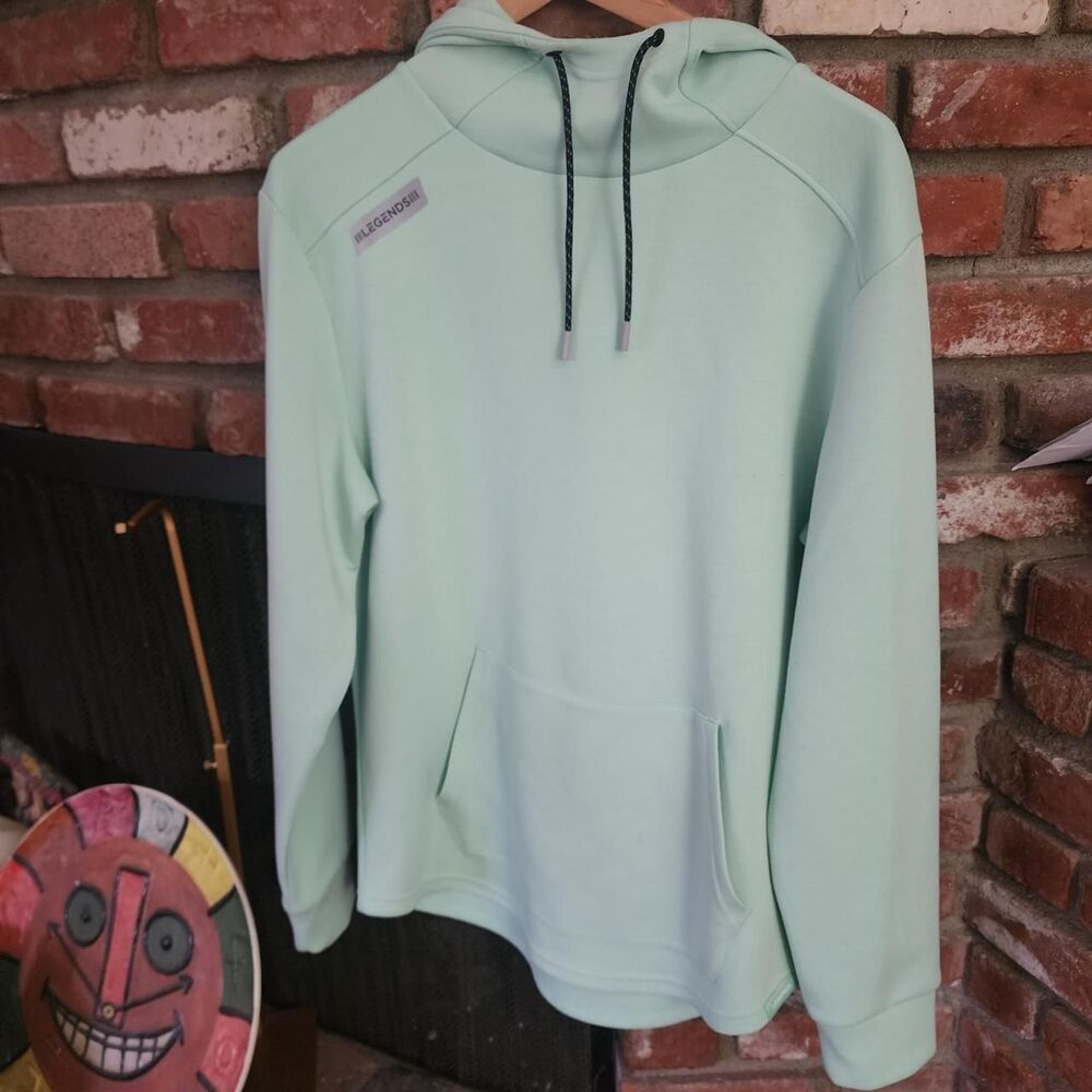 Legends Mint Green Pullover Hoodie Unisex Medium Kangaroo Pocket